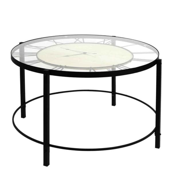 Design Kaffeebord "klocka" 90cm Svart - Paris Prix