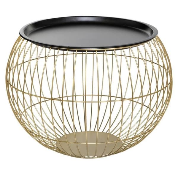 Soffbord - ATMOSPHERA - Alya - Metall - Runt - Svart