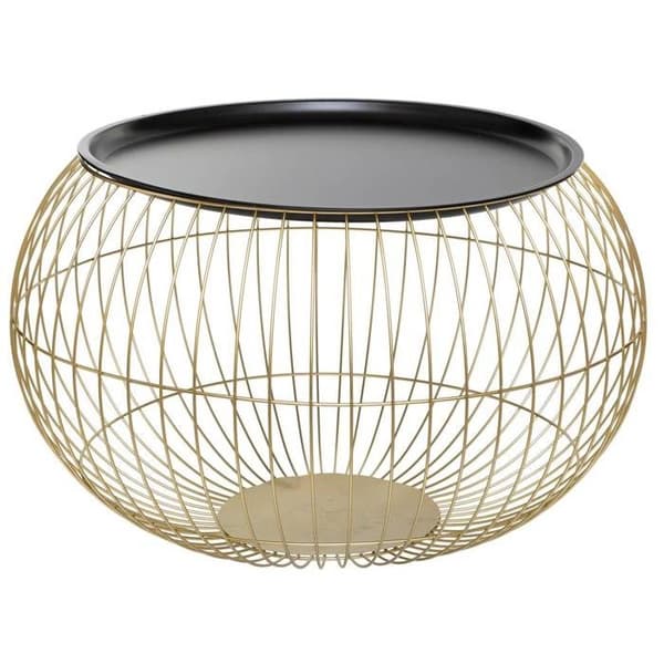 Soffbord - ATMOSPHERA - Alya - Metall - Runt - Svart