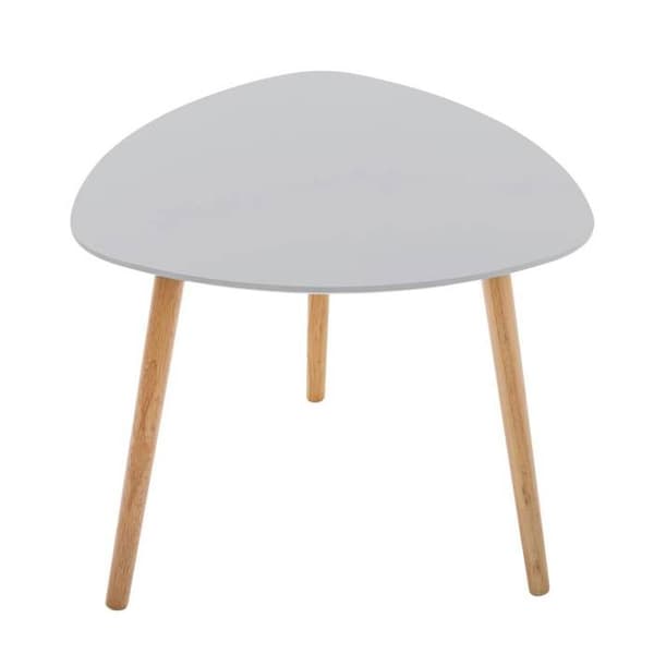 Uppsättning med 3 soffbord - Grå dekor - L 60 x D 60 x H 45 cm - MILEO