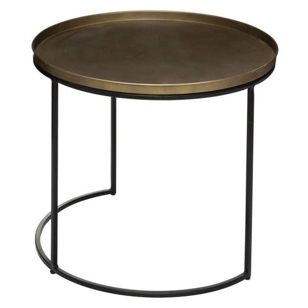 Set med 2 designkaffebord "Basile" 56 cm Guld