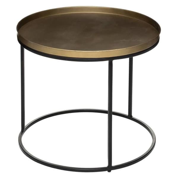 Set med 2 designkaffebord "Basile" 56 cm Guld