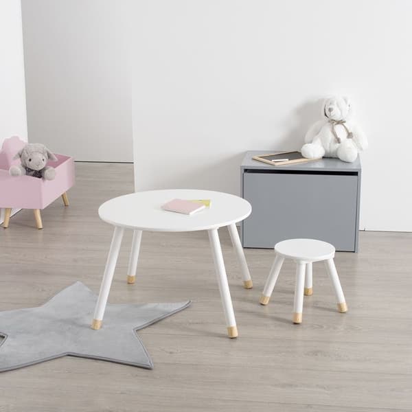 Vitt "Douceur" barnbord - Vit - Atmosphera inredare