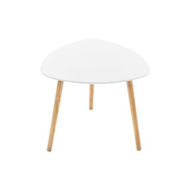 Set med 3 Kaffe Bord i Trä PARIS PRIX Mileo Vit - Design &amp; Trend