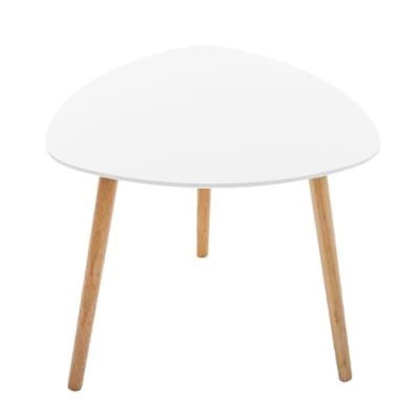 Set med 3 Kaffe Bord i Trä PARIS PRIX Mileo Vit - Design &amp; Trend