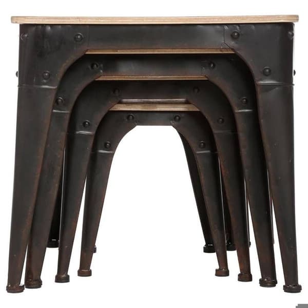 Set med 4 stapelbara soffbord