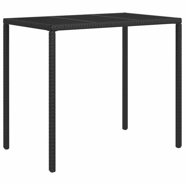 Loungegrupp för trädgården med dynor 4 delar svart konstrotting