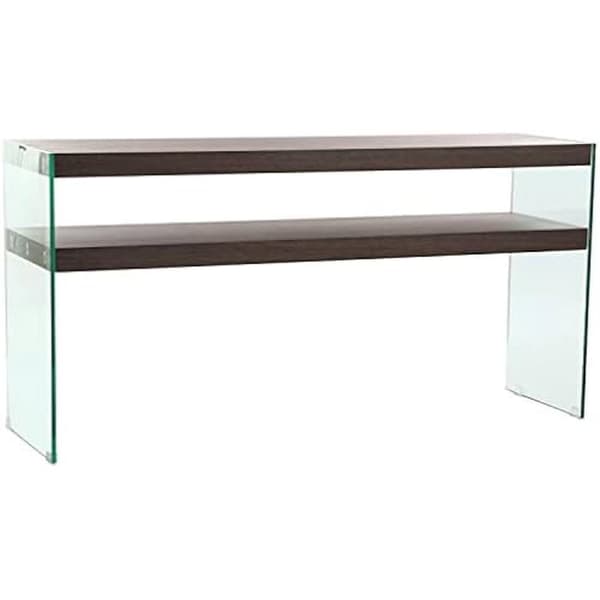 Sidobord - DKD HEMINNREDNING - Brun - MDF trä och glas - Mått 45x160x80 cm - Modern stil