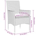Miniatyrbild 8 av 10: Bistrogrupp med dynor 3 delar svart konstrotting och glas
