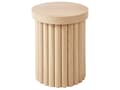Miniatyrbillede 1 af 6: Sidebord Lyst træ MDF ø 40 cm Rund bordplade Cylindrisk fod Skandinavisk stil Stue