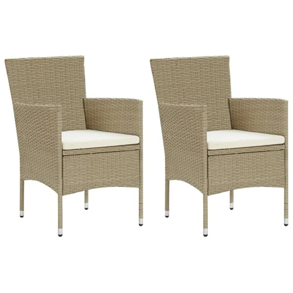 Matgrupp för trädgården 3 delar beige