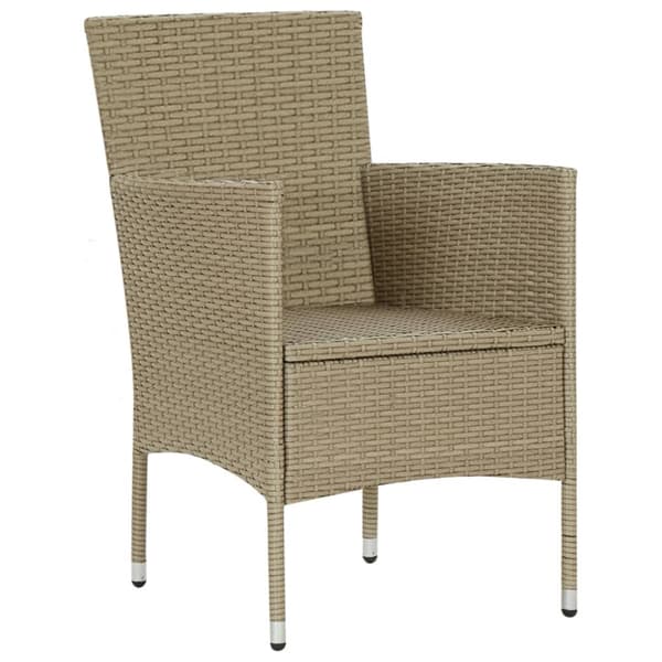 Matgrupp för trädgården 3 delar beige