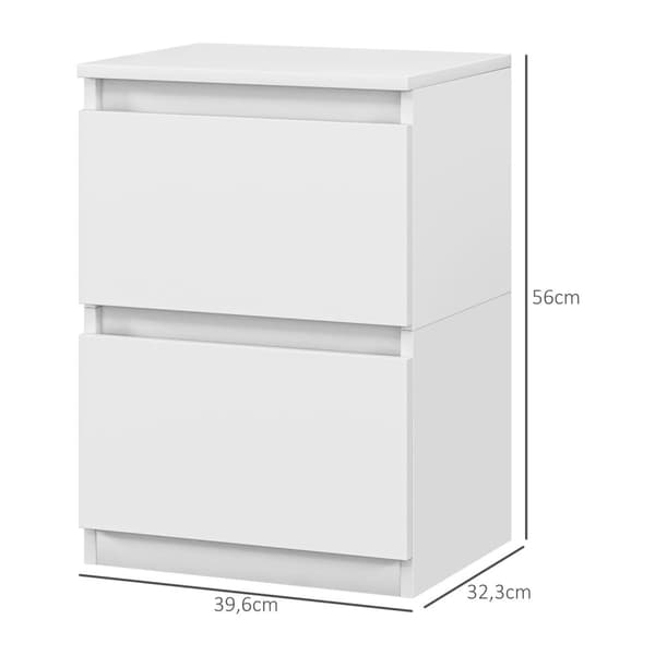 Rootz 2 -lådan sängbord - Nightstand - sidobord - gott om lagring - 39,6L x 32,3W x 56H cm