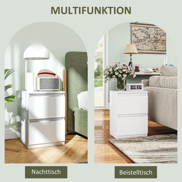 Rootz 2 -lådan sängbord - Nightstand - sidobord - gott om lagring - 39,6L x 32,3W x 56H cm