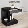 Miniatyrbillede 4 af 11: Rootz Bedside Table - Side Bord - Sofabord - Skjult skuffe & opbevaring - 40L x 30W x 46H cm
