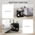 Miniatyrbillede 5 af 11: Rootz Bedside Table - Side Bord - Sofabord - Skjult skuffe & opbevaring - 40L x 30W x 46H cm