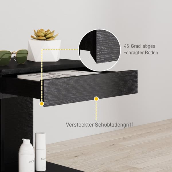 Rootz Bedside Table - Side Bord - Sofabord - Skjult skuffe & opbevaring - 40L x 30W x 46H cm