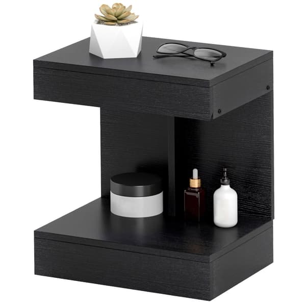 Rootz Bedside Table - Side Bord - Sofabord - Skjult skuffe & opbevaring - 40L x 30W x 46H cm