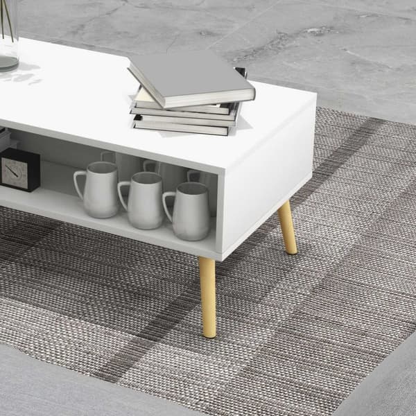 Rootz sofabord med skuffer - moderne sofabord - skandinavisk bord - opbevaringsløsning - 90 x 48 x 39,4 cm