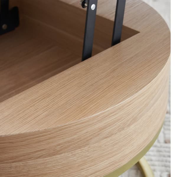 Rootz Gold -Plated Nesting Table Set - Höjdjusterbar soffbord - Mångsidig sidobord - Stylsk förvaring - 70x70x42/56,5cm + 60x60x24cm