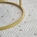 Miniatyrbild 9 av 11: Rootz Gold -Plated Nesting Table Set - Höjdjusterbar soffbord - Mångsidig sidobord - Stylsk förvaring - 70x70x42/56,5cm + 60x60x24cm