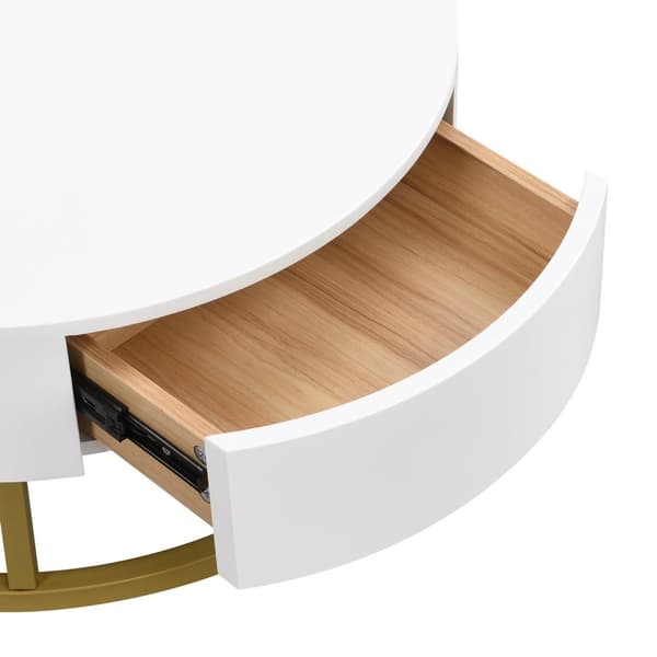Rootz Gold -Plated Nesting Table Set - Höjdjusterbar soffbord - Mångsidig sidobord - Stylsk förvaring - 70x70x42/56,5cm + 60x60x24cm