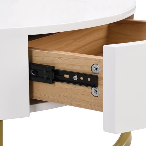 Rootz Gold -Plated Nesting Table Set - Höjdjusterbar soffbord - Mångsidig sidobord - Stylsk förvaring - 70x70x42/56,5cm + 60x60x24cm