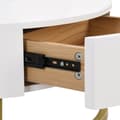 Miniatyrbild 11 av 11: Rootz Gold -Plated Nesting Table Set - Höjdjusterbar soffbord - Mångsidig sidobord - Stylsk förvaring - 70x70x42/56,5cm + 60x60x24cm