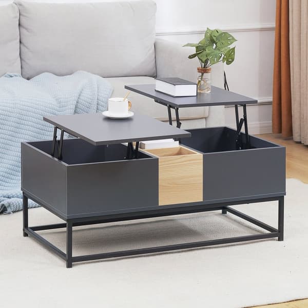 Rootz Højdejusterbar sofabord - Moderne bord - Stue Bord - Skjult opbevaring - 100L x 50W x 42,5h cm