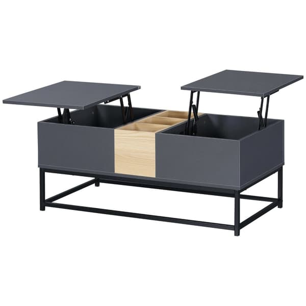 Rootz Højdejusterbar sofabord - Moderne bord - Stue Bord - Skjult opbevaring - 100L x 50W x 42,5h cm