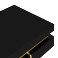 Miniatyrbild 6 av 11: Rootz High Gloss soffbord - vardagsrumsbord - guldpläterade accenter - gott om förvaring - 70 cm x 70 cm x 35,5 cm
