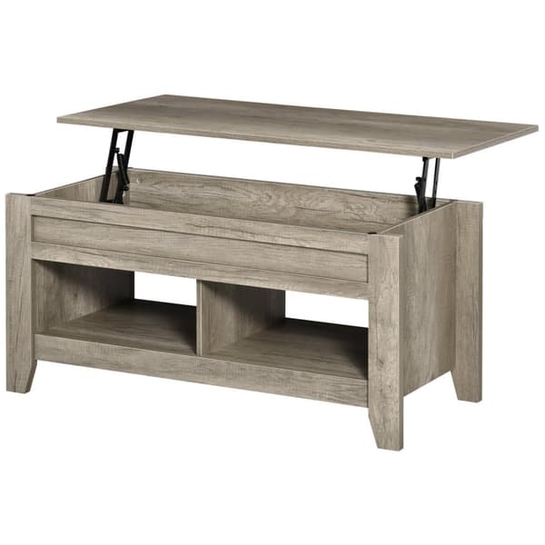Rootz höjdjusterbar soffbord - Lyft toppbord - brun lagringsbord - höjer komfort - 105 cm x 50 cm x 49-61,5 cm