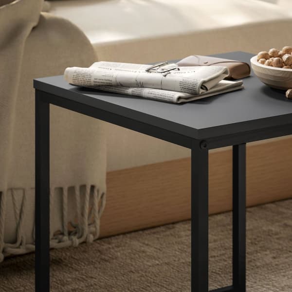 Rootz Moderne sofabordsæt - sofaborde - sideborde - holdbart MDF -stål - 45x45x45cm & 40x40x40cm