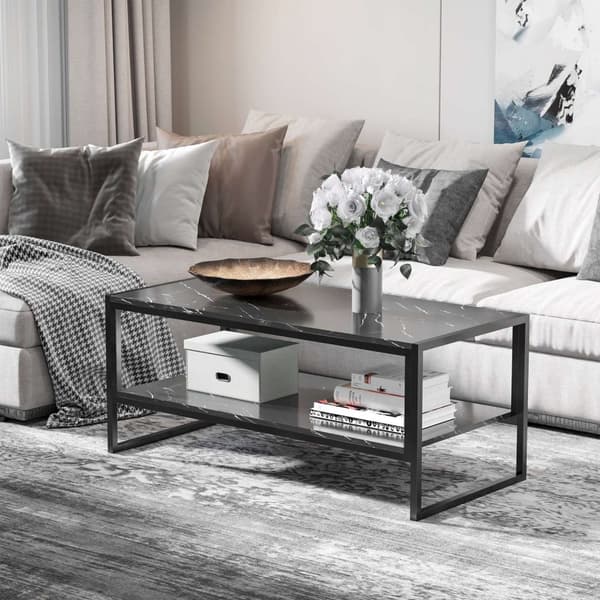 Rootz Moderne sofabord - tebord - sidebord - Elegant design - 106 cm x 50 cm x 47 cm - Høj belastningskapacitet