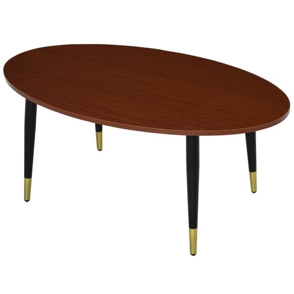 Rootz oval multifunktionelt sofabord - sidebord - hjørnebord - kompakt design - 100 cm x 60 cm x 42 cm - brunt look