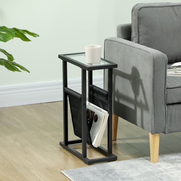 ROTZ METAL SIDA TABLE - SLIM TABLE - MRINT SPACE TABLE - GASS TOPP, TABGE PAG, STABILITET - 40 cm x 18 cm x 55,5 cm