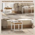 Miniatyrbillede 4 af 11: Rootz Moderne sofabordssæt på 2 - Sofabordsæt - Stue Tables - Holdbar MDF & Metal - 45x45x45cm (stor), 40x40x40cm (lille)