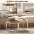 Miniatyrbillede 5 af 11: Rootz Moderne sofabordssæt på 2 - Sofabordsæt - Stue Tables - Holdbar MDF & Metal - 45x45x45cm (stor), 40x40x40cm (lille)