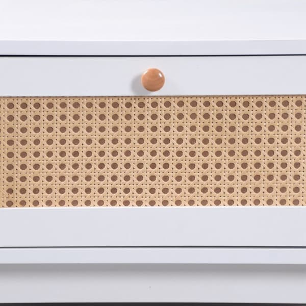 Rootz Rattan -sohvapöytä - Maatyyli - Tyylikäs polyrattan - tilava säilytystila - 110L x 55W x 38,5H cm