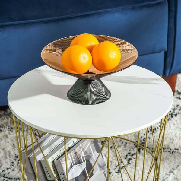 Rootz Sæt med 2 hekkende sofaborde - Sideborde - Retroborde - Elegant design - 44 cm x 45,5 cm & 35 cm x 41 cm