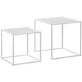 Miniatyrbild 9 av 10: ROTZ SIDABORD SET - Moderna häckbord - Rymdbesparande soffbord - Robust stålram - 40 cm x 40 cm x 40 cm