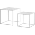 Miniatyrbild 1 av 10: ROTZ SIDABORD SET - Moderna häckbord - Rymdbesparande soffbord - Robust stålram - 40 cm x 40 cm x 40 cm