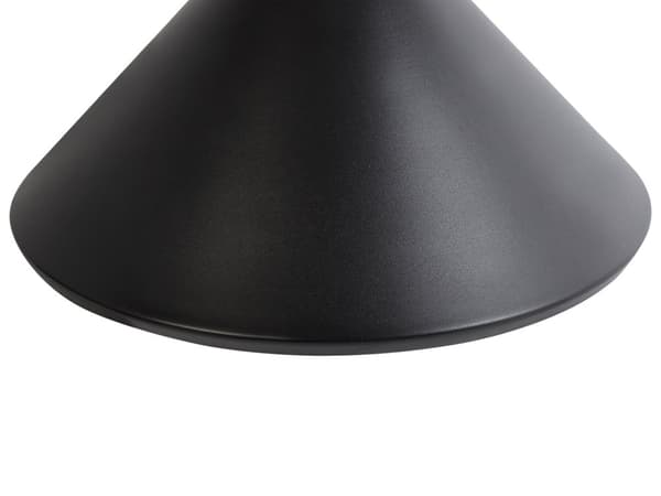 Sofabord Hvid Sort Bordplade i sintret sten Metalstel ø 72 cm Moderne design Stue Sofabord