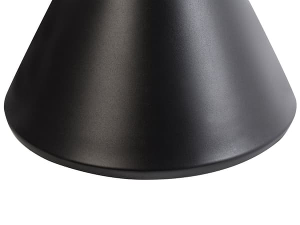 Sidebord Hvid Sort Bordplade i sintret sten Metalbase ø 50 cm Gulddetaljer Opbevaringsrum Moderne design Stue Små borde