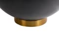Miniatyrbillede 7 af 8: Sofabord Hvid Sort Bordplade i sintret sten Metalstel ø 74 cm Gulddetaljer Moderne design Stue Sofabord
