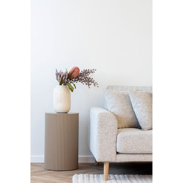 Farense hjørnebord Ø30 cm beige.