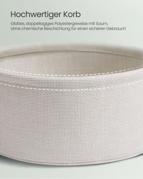 Yöpöytä kangaskorilla, yöpöytä olohuoneeseen, Lager Green ja Cream White