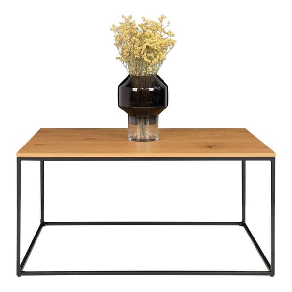 Rootz Vita -pöytä - tyylikäs keskipiste - moderni pöytä - tammi -näköinen viimeistely - vakaa metallikehys - 60 cm x 90 cm x 45 cm