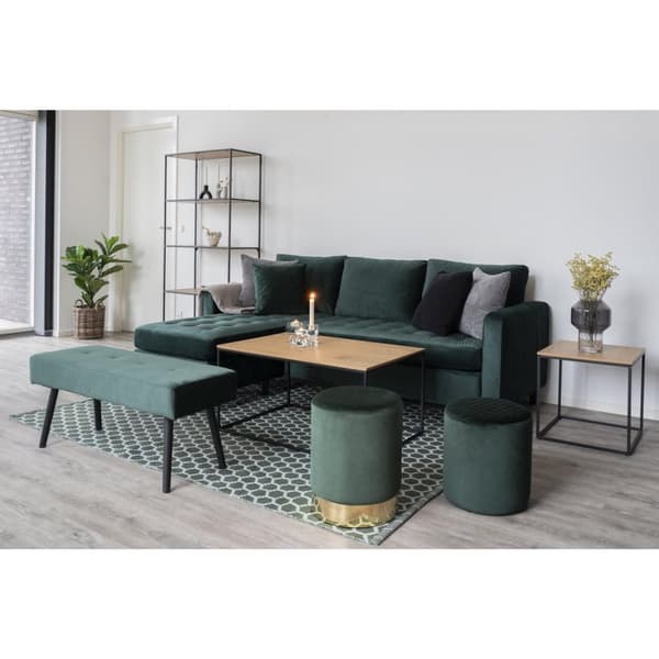 Rootz Vita -pöytä - tyylikäs keskipiste - moderni pöytä - tammi -näköinen viimeistely - vakaa metallikehys - 60 cm x 90 cm x 45 cm