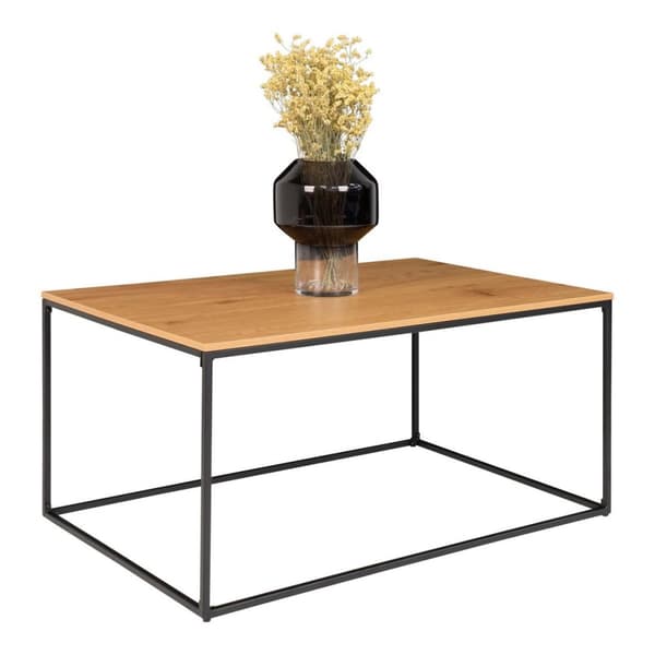 Rootz Vita -pöytä - tyylikäs keskipiste - moderni pöytä - tammi -näköinen viimeistely - vakaa metallikehys - 60 cm x 90 cm x 45 cm